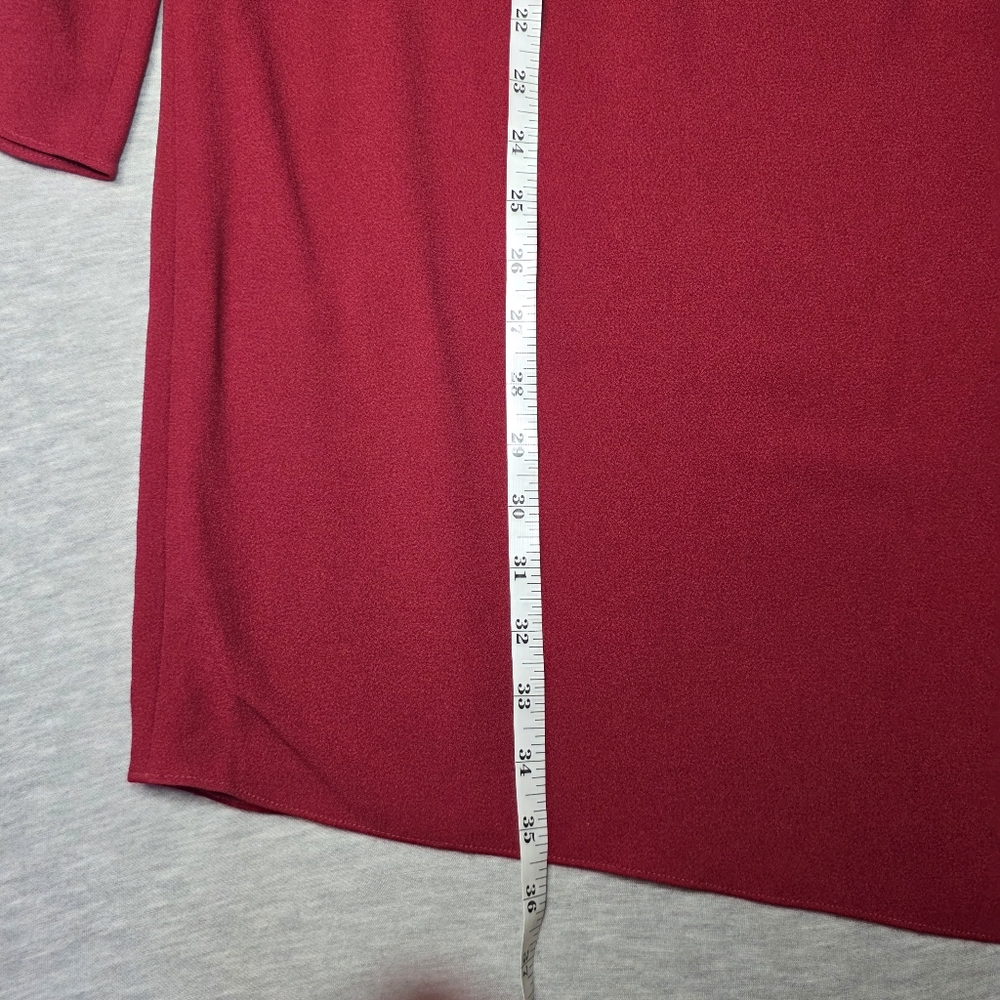 Theory Sintsi One Shoulder Crimson Asymetrical Dress Size 2 - Picture 5 of 6